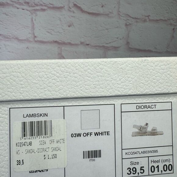Authentic Dior Dioract Off White Sandals Gold Logo 39.5 - Picture 15 of 16